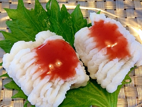 鱧の湯引き☆梅肉添え